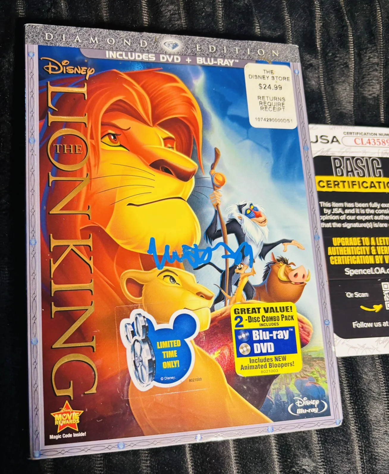 MATTHEW BRODERICK Signed Disney the Lion king 2011 Blu-Ray DVD JSA COA SIMBA, image 3