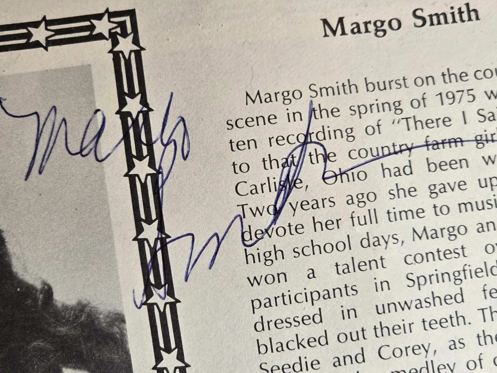 MARGO SMITH SIGNED AUTOGRAPHED 8x10 Photo Country Music, изображение 2