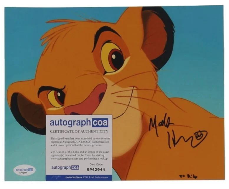 MARK HENN — MARK HENN (Young Simba) Signed The Lion King 8x10 Photo (Autograph COA), image 3