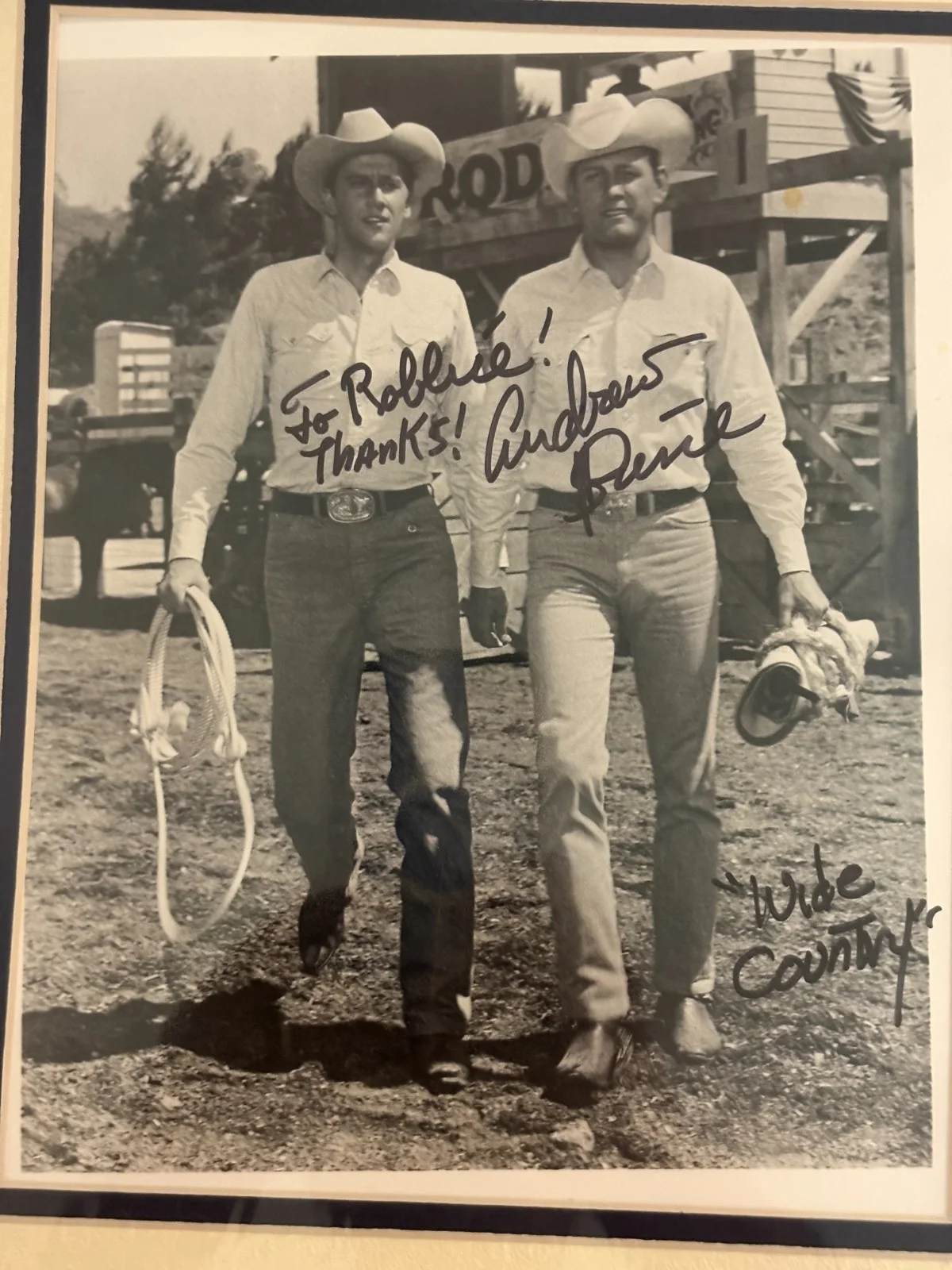 Andrew Prine — * Andrew Prine Original Hand Signed Photo 7.5 x 9.5 Matted "WIDE COUNTRY" NBC, изображение 2