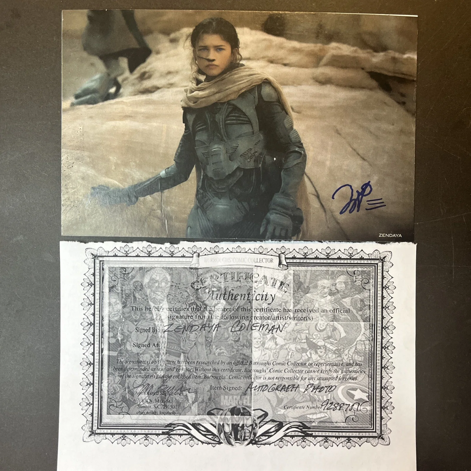 Zendaya — 2 X Zendaya Signed Photo COA Dune Autograph, image 2