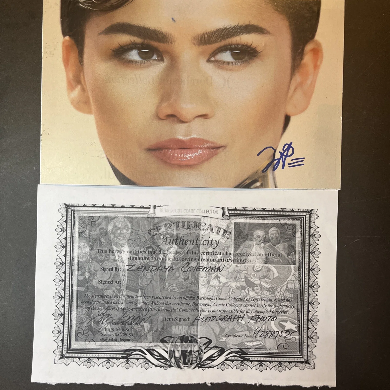 Zendaya — 2 X Zendaya Signed Photo COA Dune Autograph, image 4