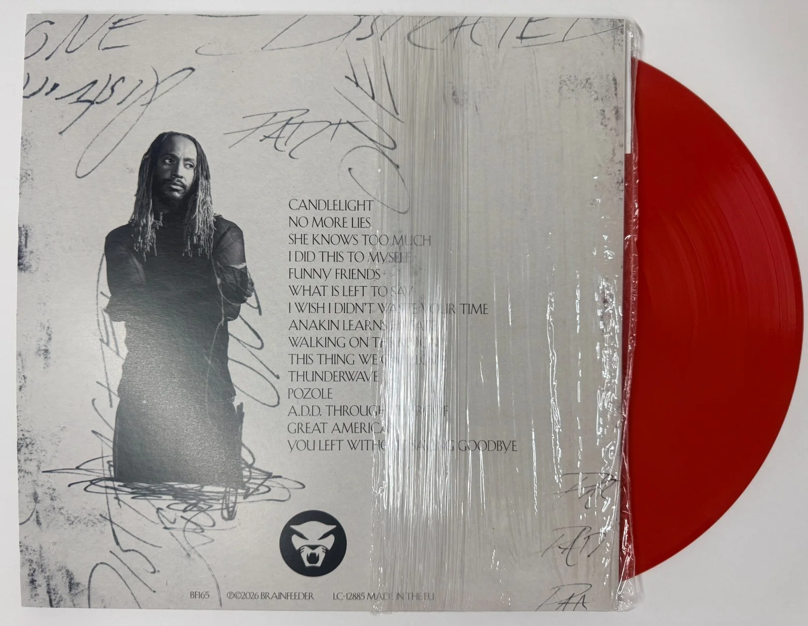 Thundercat Distracted SIGNED IN PERSON Red Vinyl LP Limited Edition Album Rare, изображение 4