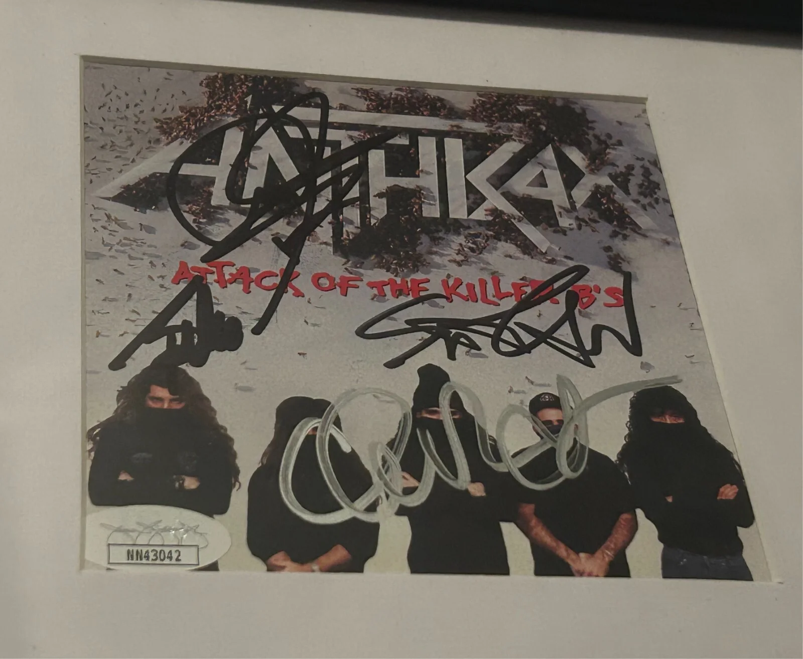 Anthrax signed Attack of The Killer B's Framed CD Cover JSA COA, image 2