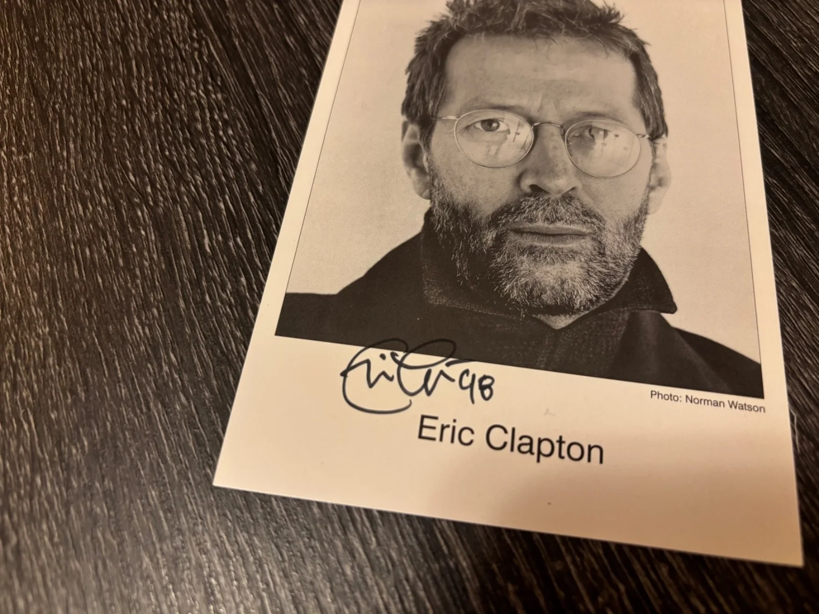 ERIC CLAPTON SIGNED AUTOGRAPHED RARE PROMOTIONAL PHOTO *FULL NAME* 1998 LEGEND, image 2