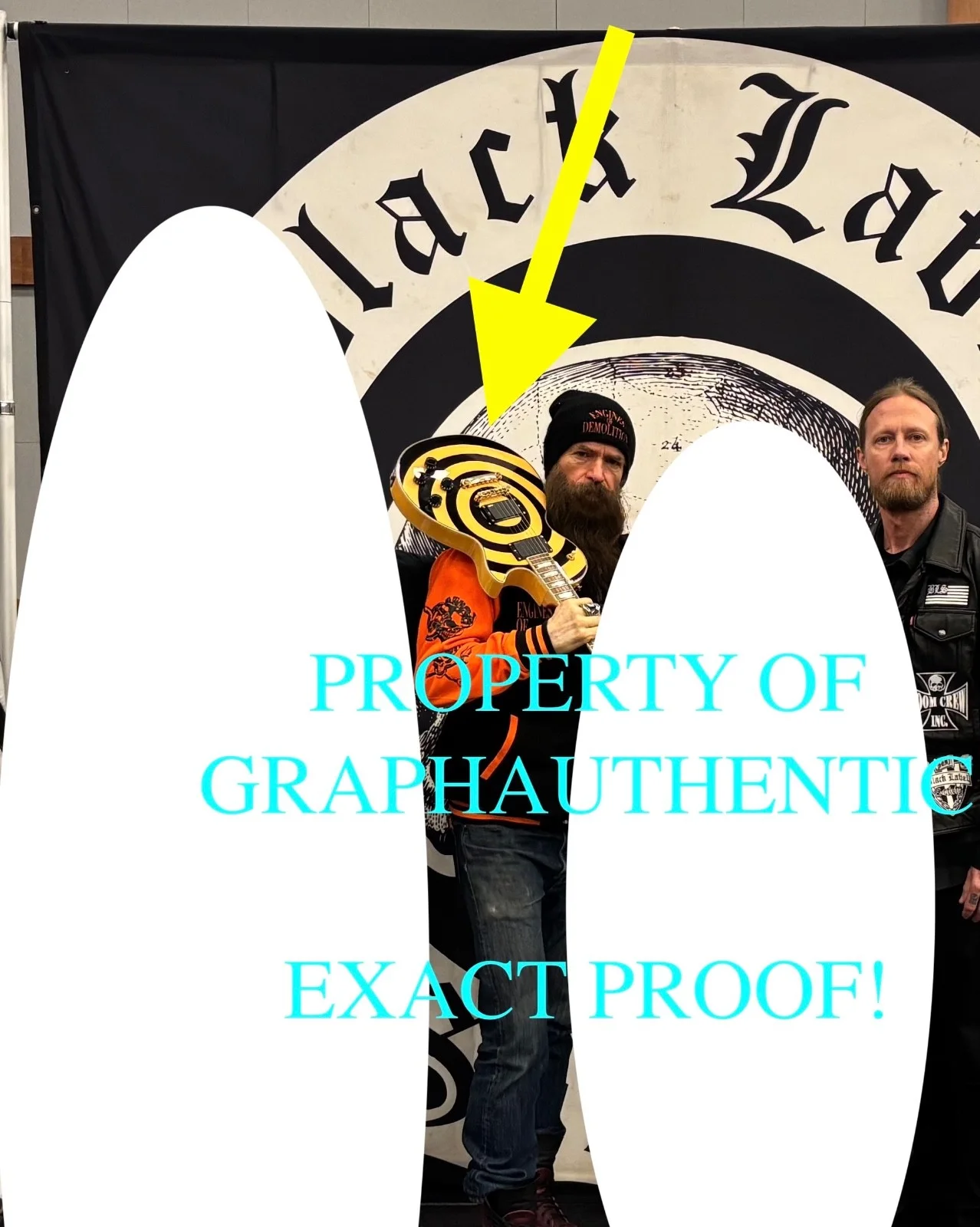 ZAKK WYLDE SIGNED AUTOGRAPHED XL VEST BLACK LABEL SOCIETY OZZY OSBOURNE BIKER, изображение 4