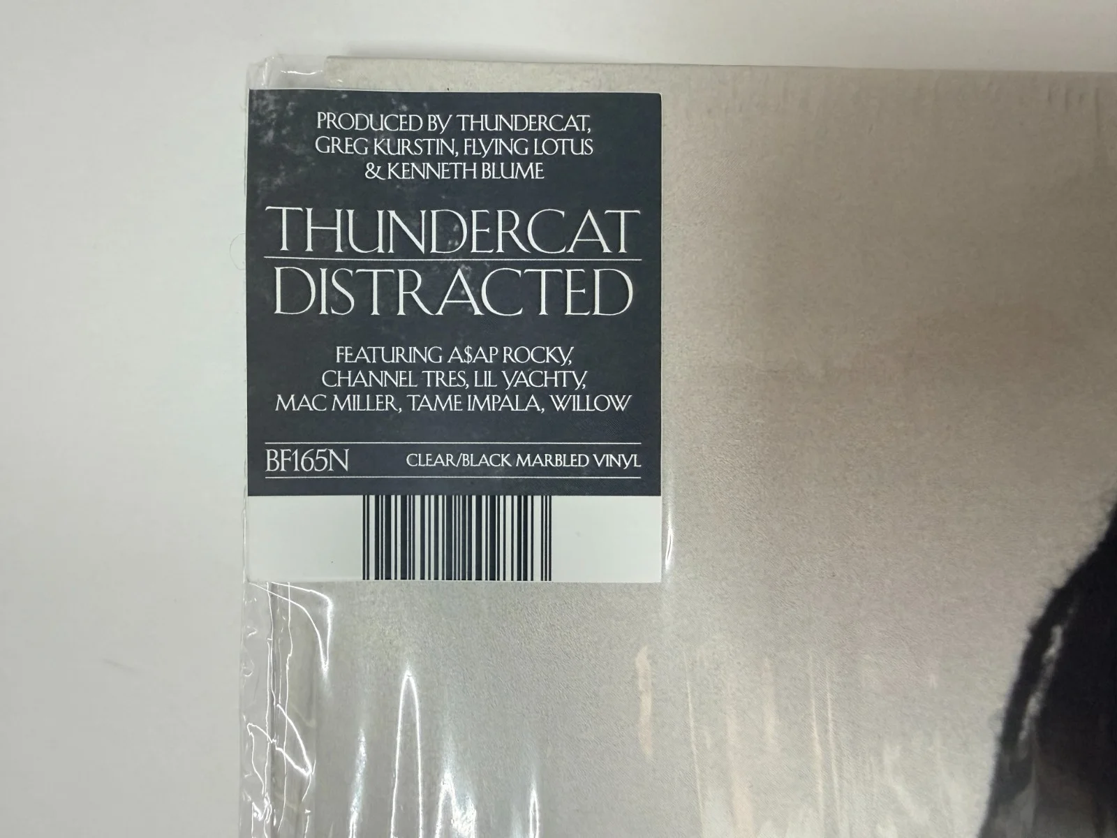 Thundercat Distracted SIGNED IN PERSON Black Marbled Smoke Vinyl LP RARE IN HAND, изображение 3