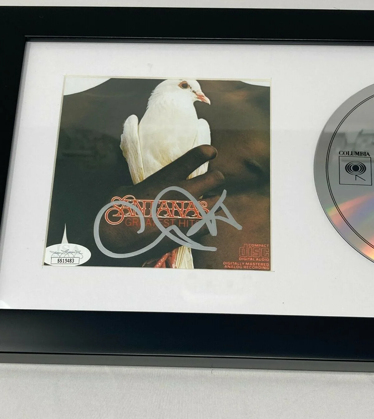 Carlos Santana signed Greatest Hits Framed CD Cover JSA COA, image 2