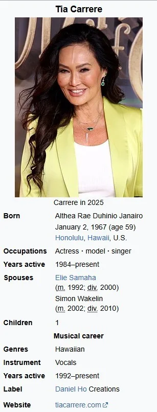 TIA CARRERE — TIA CARRERE (American actress) Relic Hunter Signed 8x10 Photo (JSA Basic COA), изображение 4