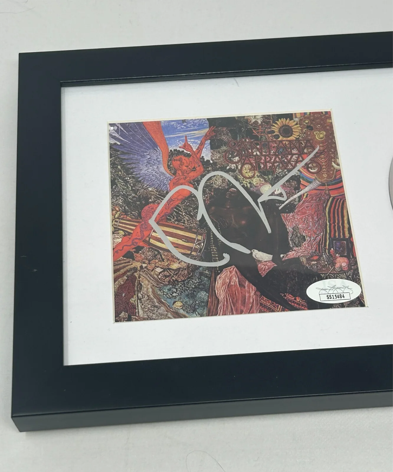Carlos Santana signed ABRAXAS Framed CD Cover JSA COA, image 2