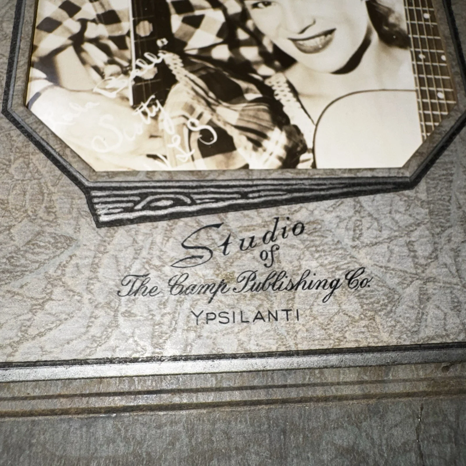Scotty, Lula Belle — Vtg Autographed Photo Scotty & Lulu Belle Country Music Hand Signed Cabinet Card, изображение 3