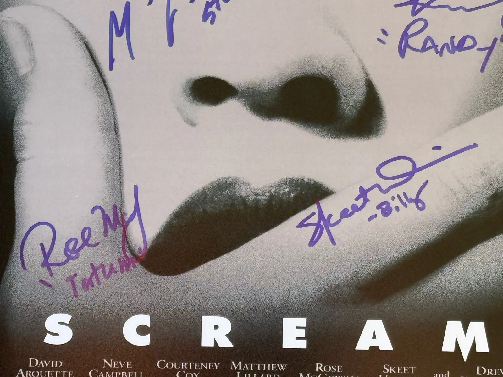 Neve Campbell — Scream Cast Signed 11x14 Photo Campbell Lillard Ulrich Kennedy EXACT PROOF B-3, image 2