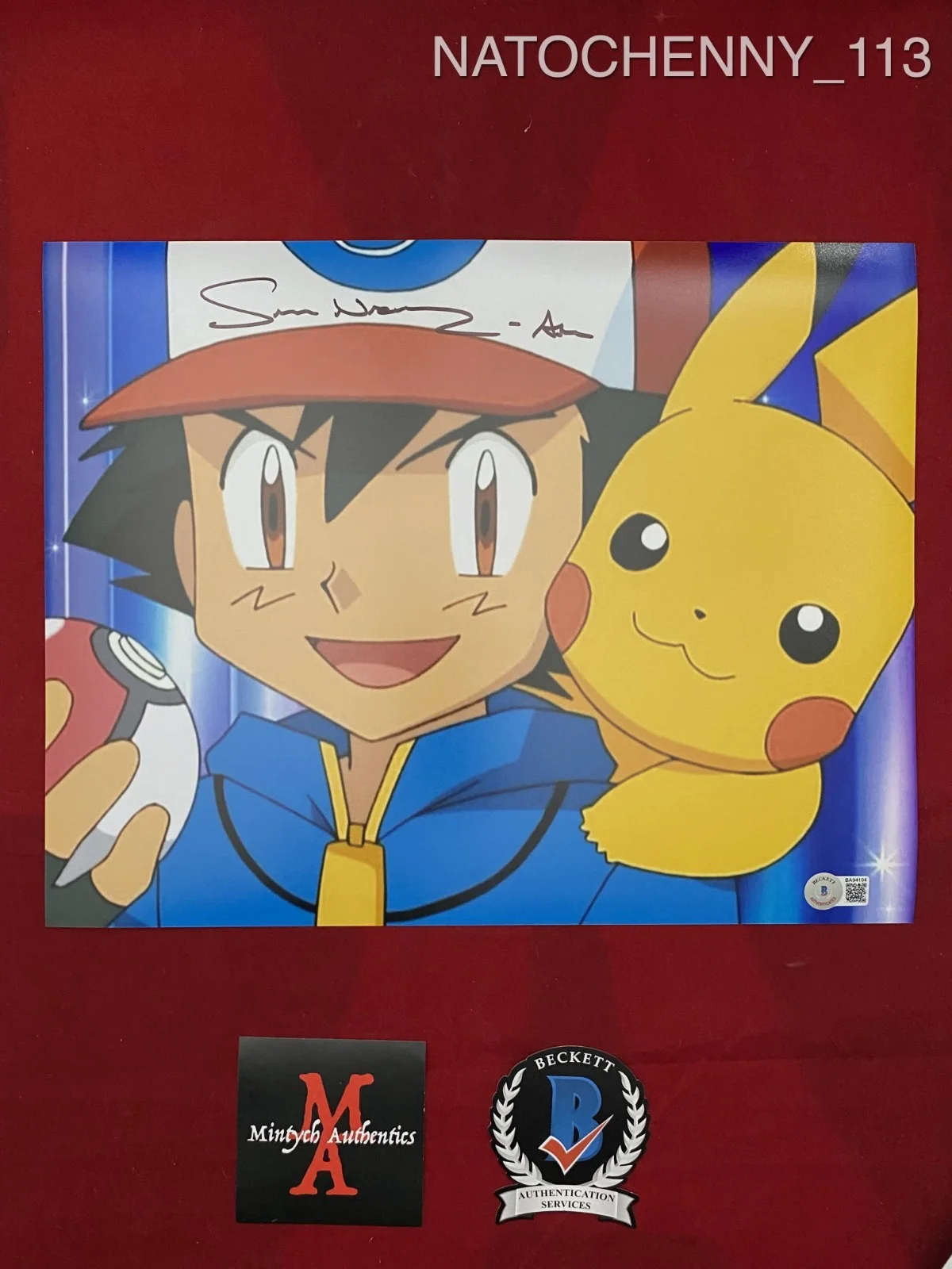 Sarah Natochenny — SARAH NATOCHENNY AUTOGRAPHED SIGNED 11x14 PHOTO! POKEMON! BECKETT COA!