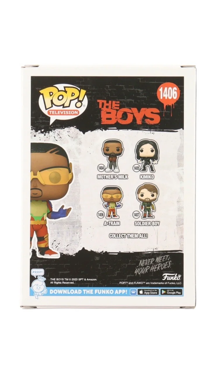 Jessie T. Usher Signed A-Train Funko Pop #1406 ACOA COA Autograph The Boys, изображение 3