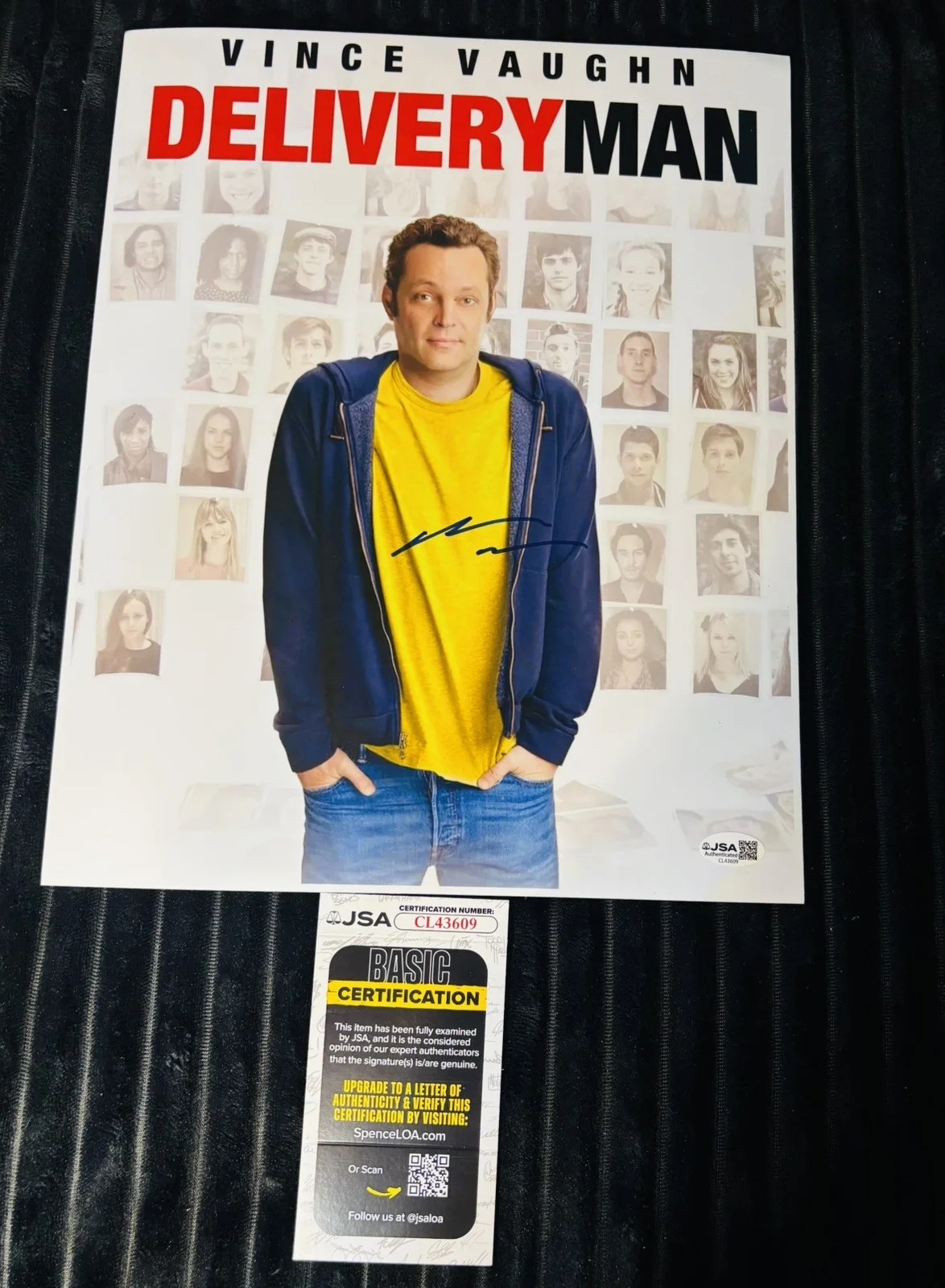 VINCE VAUGHN — VINCE VAUGHN SIGNED AUTOGRAPH JURASSIC PARK DELIVERY MAN 11X14 PHOTO JSA COA, изображение 2