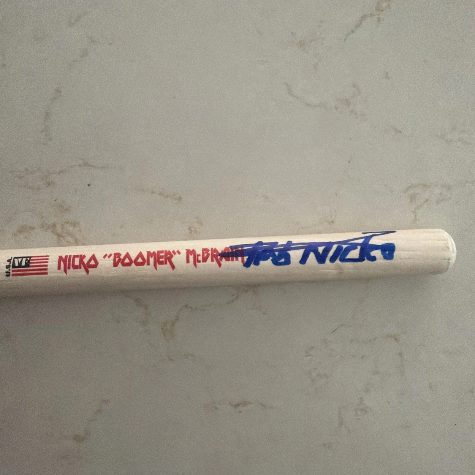 Iron Maiden Drummer Nico McBrain Signed Drum Stick BAS COA, image 2