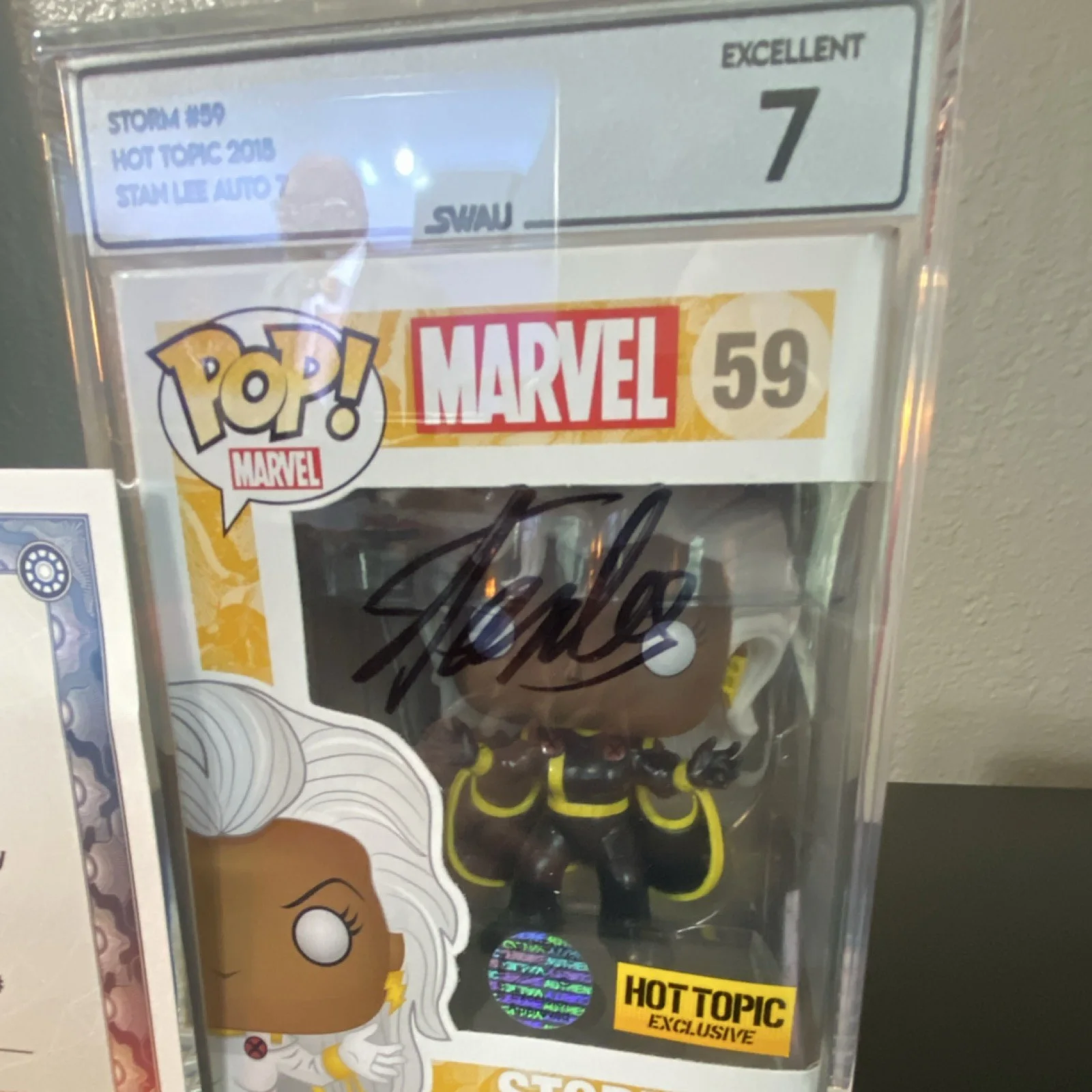 Stan Lee — Stan Lee Signed Funko Pop Marvel Storm #59 Hot Topic Exclusive with COA, image 2