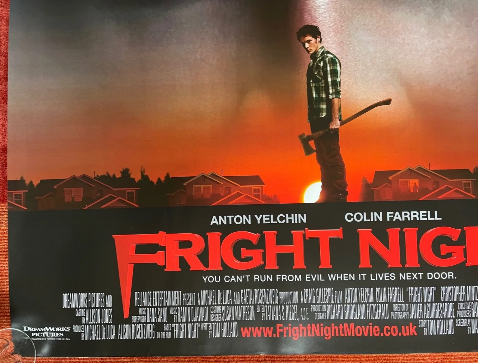 FRIGHT NIGHT (2011) Original Quad Movie Poster - Colin Farrell, Anton Yelchin, изображение 4