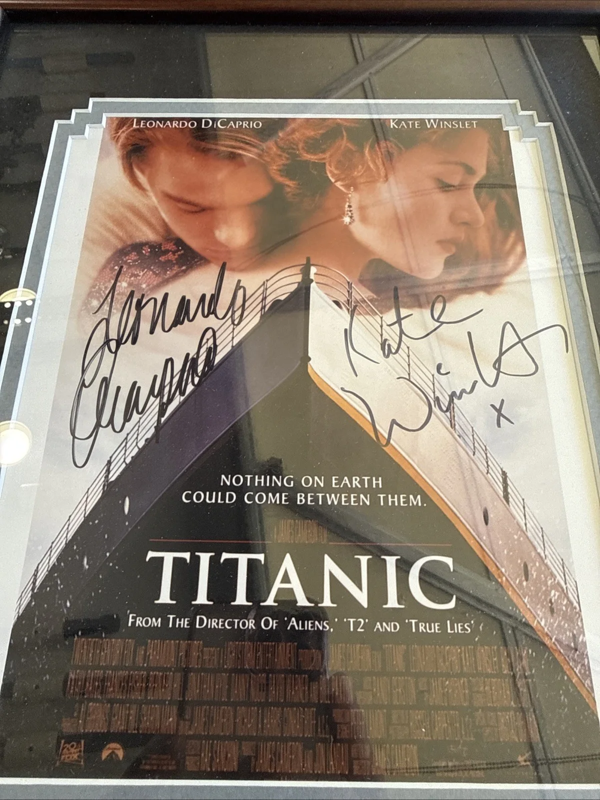 TITANIC (1996) Poster SIGNED , RARE! Original! Leo DiCaprio, Kate Winslet., изображение 2