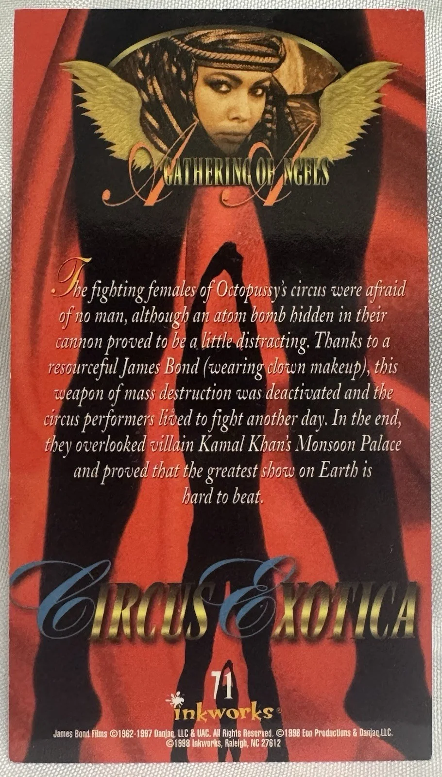 Mary Stäven — Mary Stavin Signed ✍️ 1998 Inkworks Women Of James Bond Circus Exotica Autograph, изображение 2