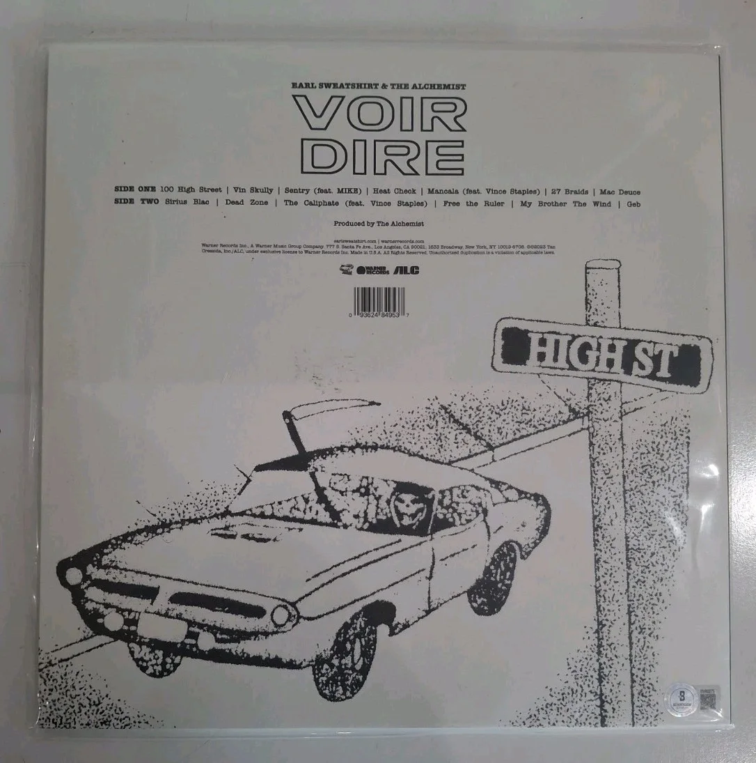 Earl Sweatshirt Signed Autographed Voir Dire Vinyl Lp Beckett Bas COA, изображение 2