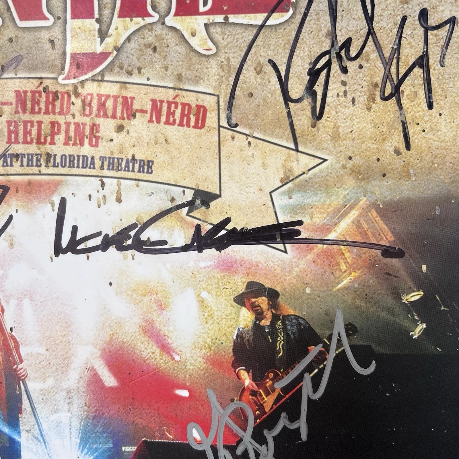 Lynyrd Skynyrd Gary Rossington Signed Autographed Live Jacksonville 2015 Vinyl, изображение 3