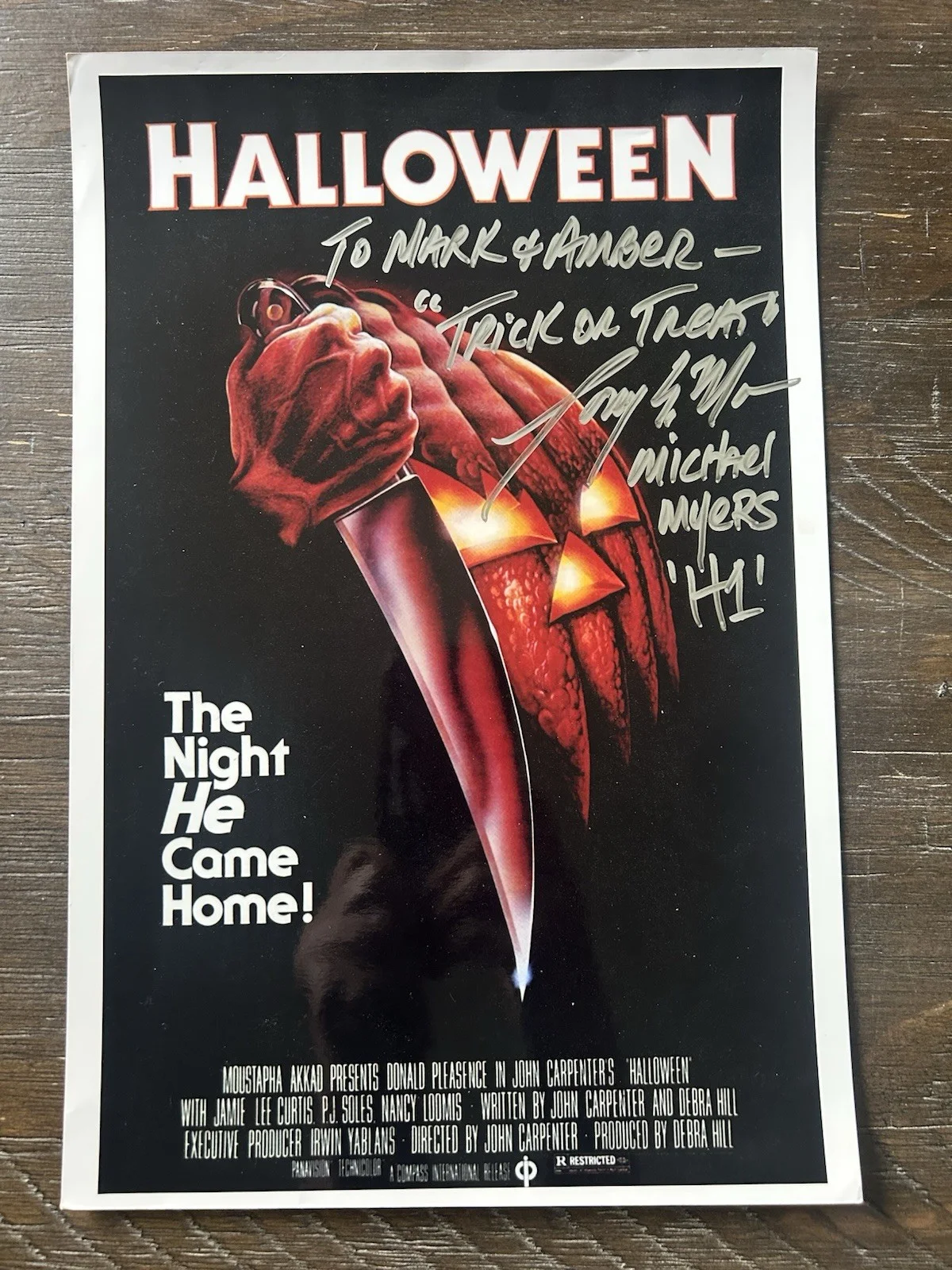 TONY MORAN Signed 12x8 Movie H1 HALLOWEEN Michael Myers Autograph Authentic Real, изображение 2