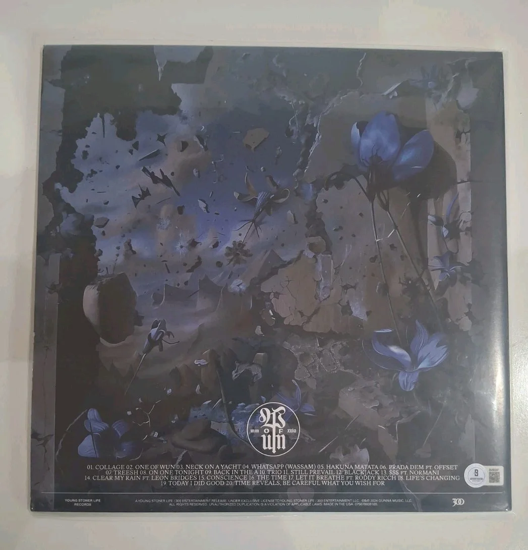 Gunna Wun Of One Signed Autographed Vinyl Beckett Bas Certified, image 2