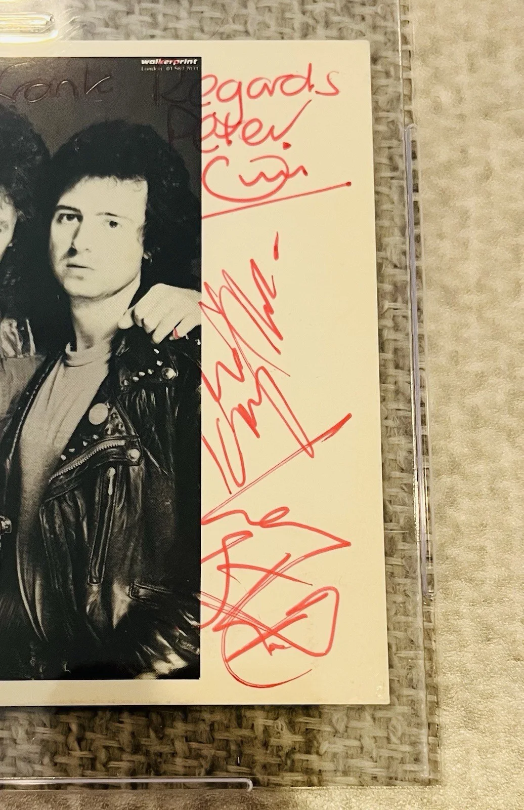 Motorhead Band Signed 1986 Photo Lemmy Wurzel Campbell RIP Autograph PSA Rare, изображение 3