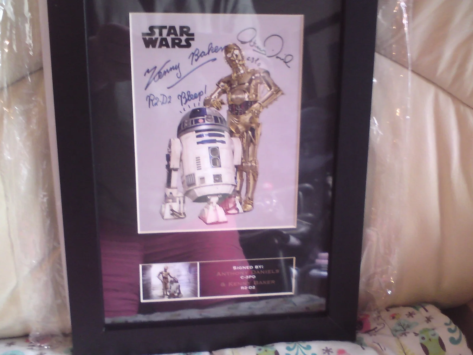 Anthony Daniels And Kenny Baker Signed Autograph FRAMED., image 5