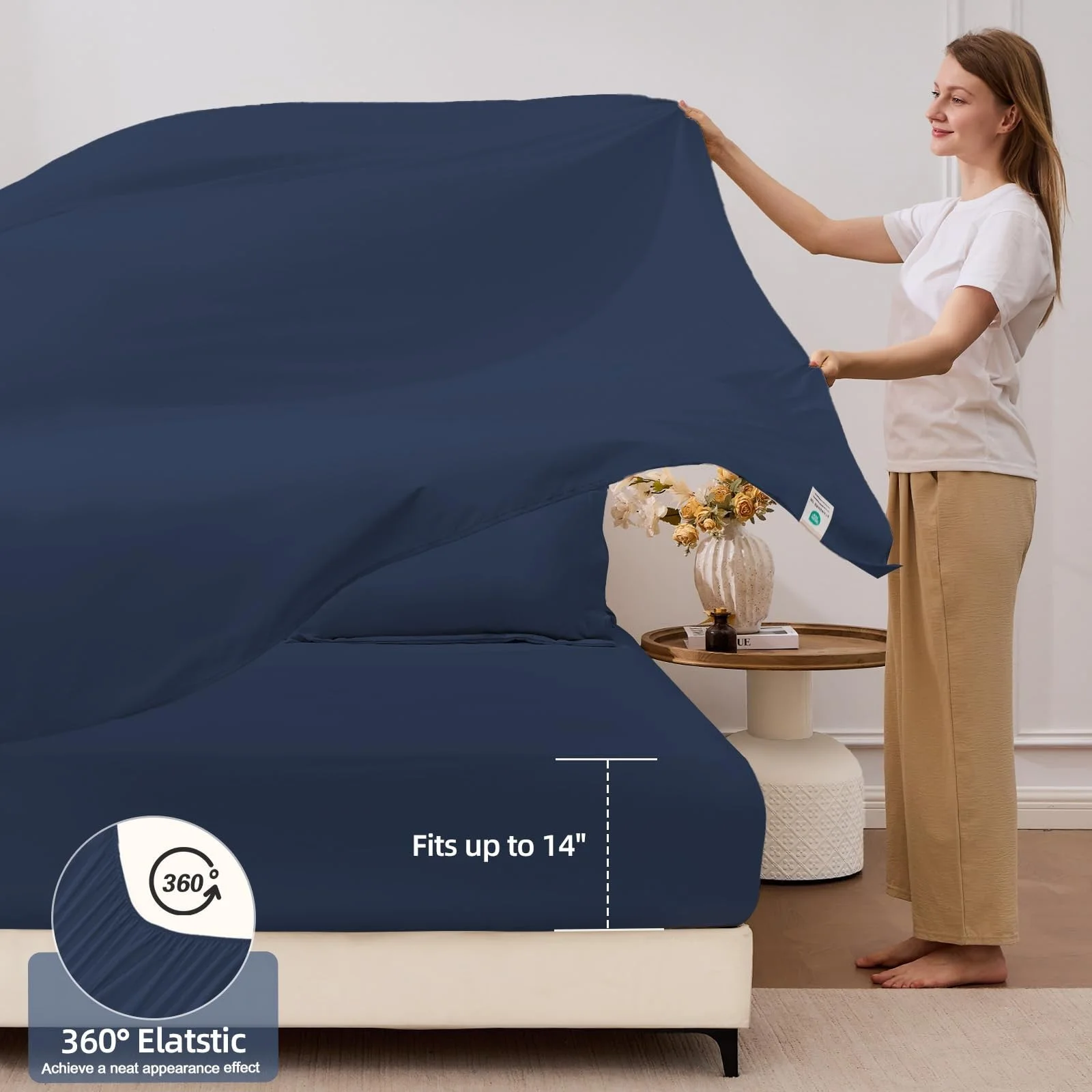 FUANNA 7 Pieces King Size Comforter Set, All Season Bed in a Bag King Size, L..., image 4