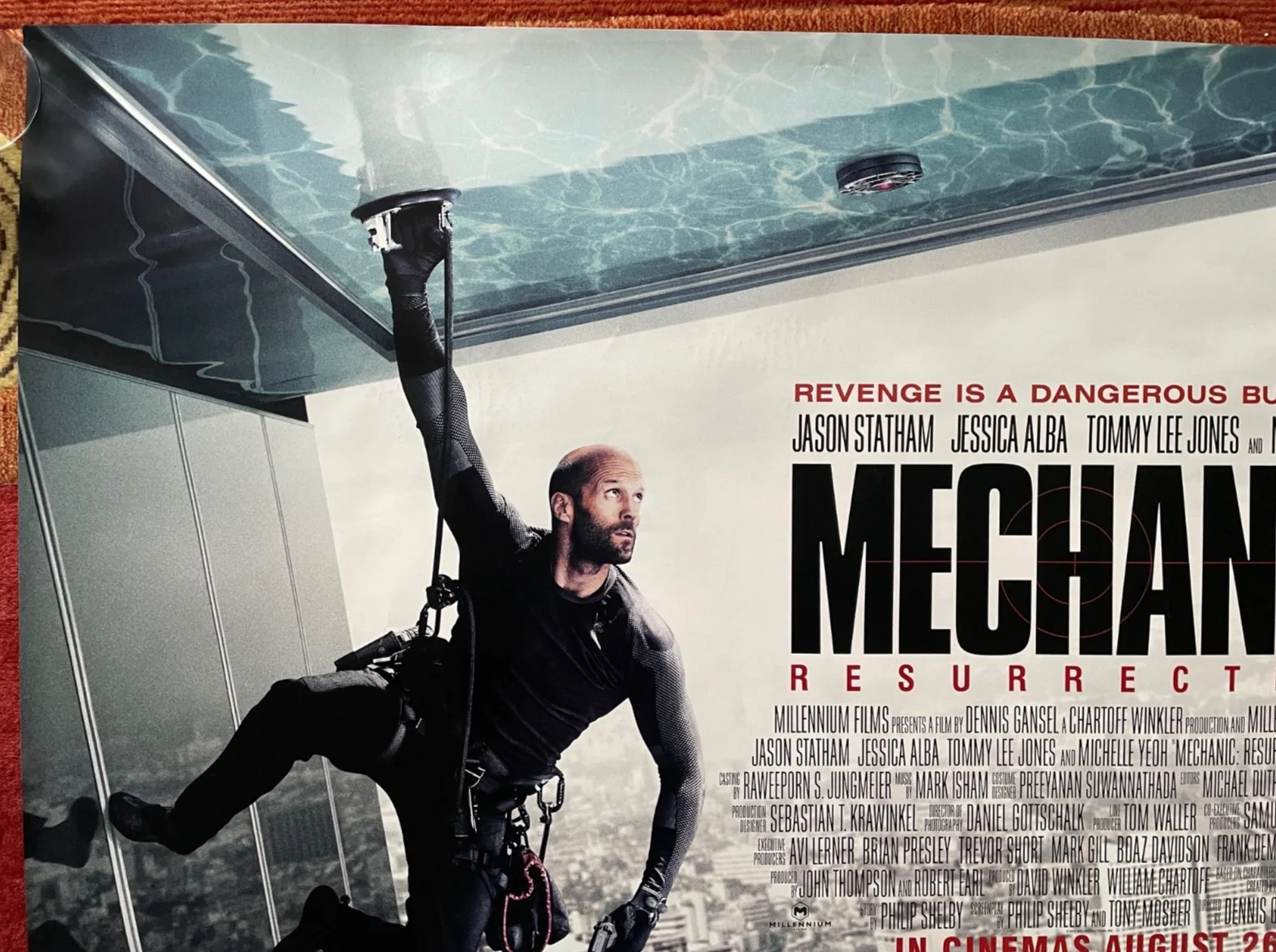 THE MECHANIC: RESURRECTION (2016) Original UK Quad Movie Poster Jason Statham, изображение 2