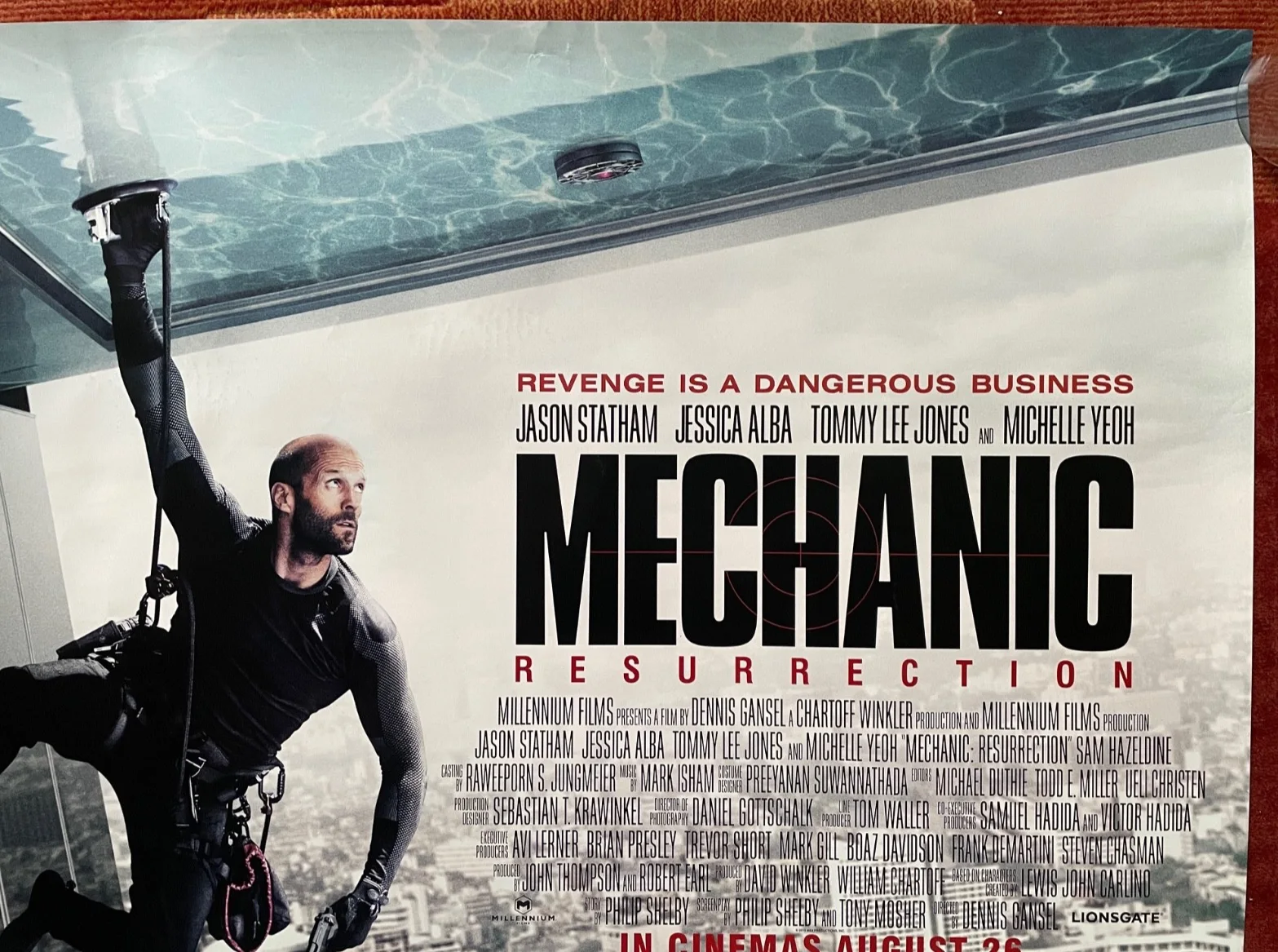 THE MECHANIC: RESURRECTION (2016) Original UK Quad Movie Poster Jason Statham, изображение 3