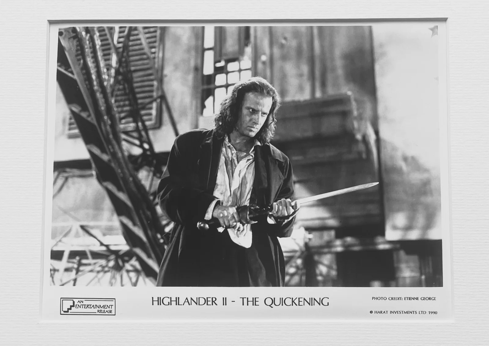 Highlander 2 The Quickening Original Framed 8X10 Inch B&W Press Publicity Still, изображение 3