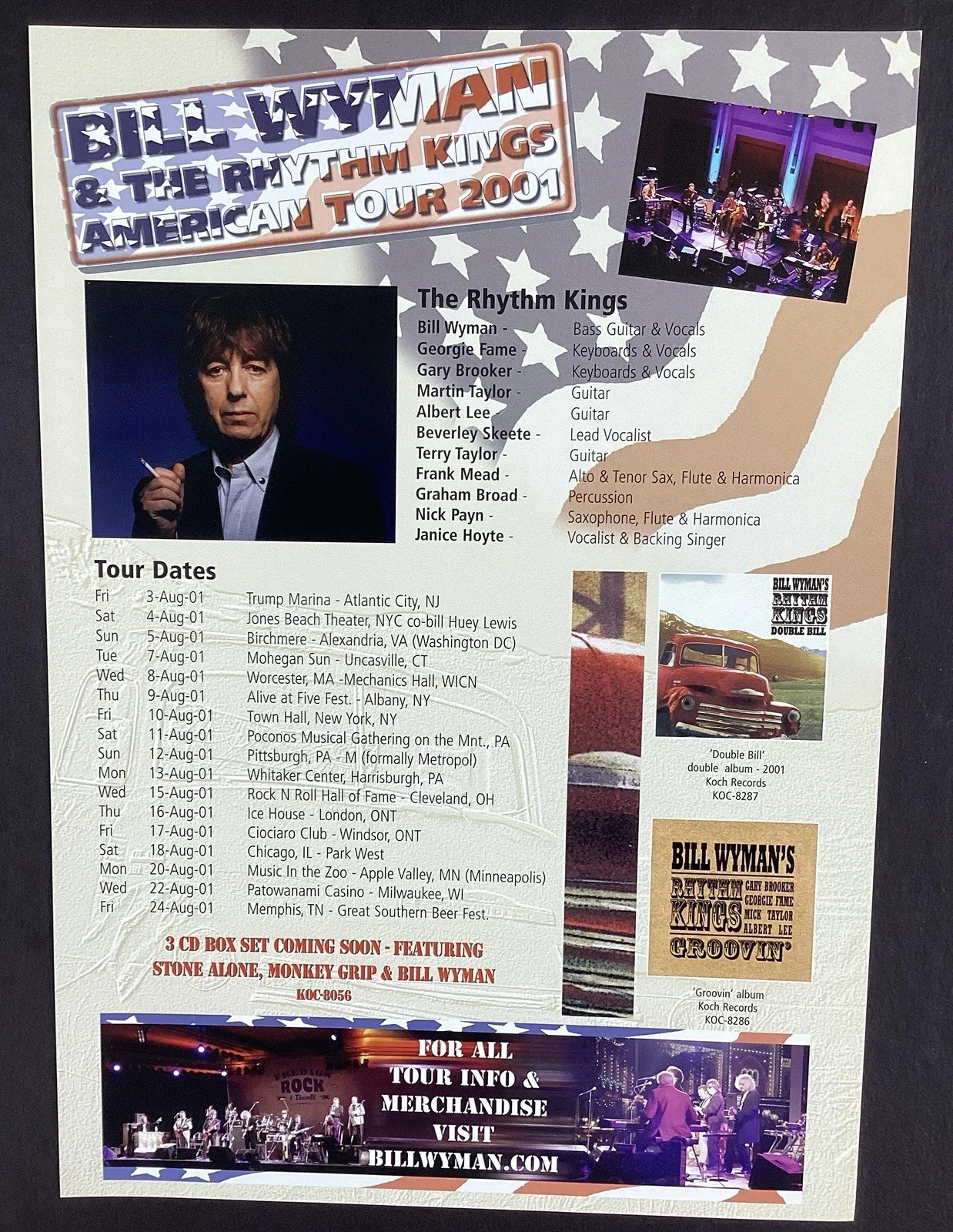 Bill Wyman Signed 2001 Program Breaking Up The House Tour HOF Autograph PSA/DNA, изображение 4