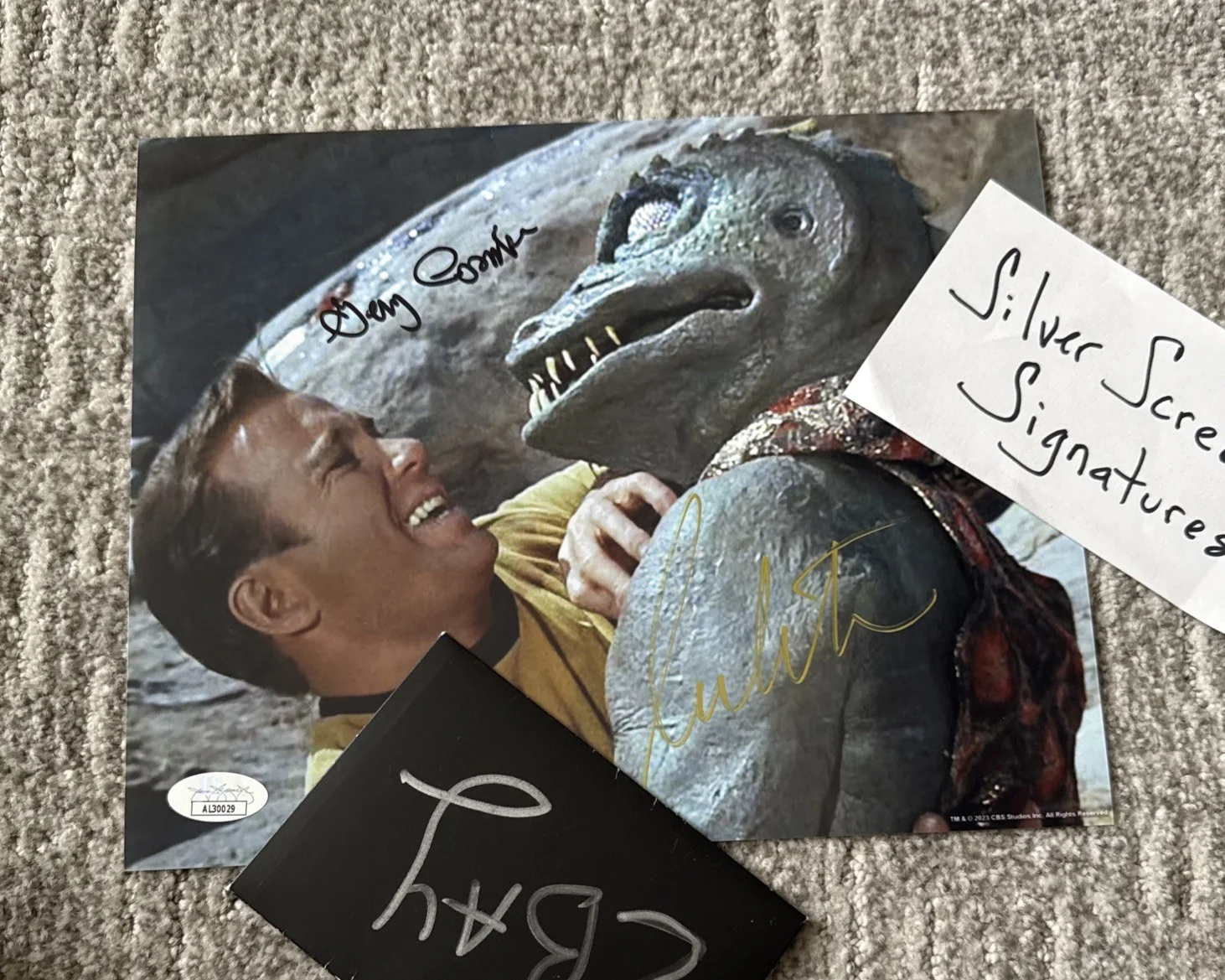 DUO SIGNED Gary Combs William Shatner AUTOGRAPHED 8x10 PHOTO JSA Star Trek, image 2