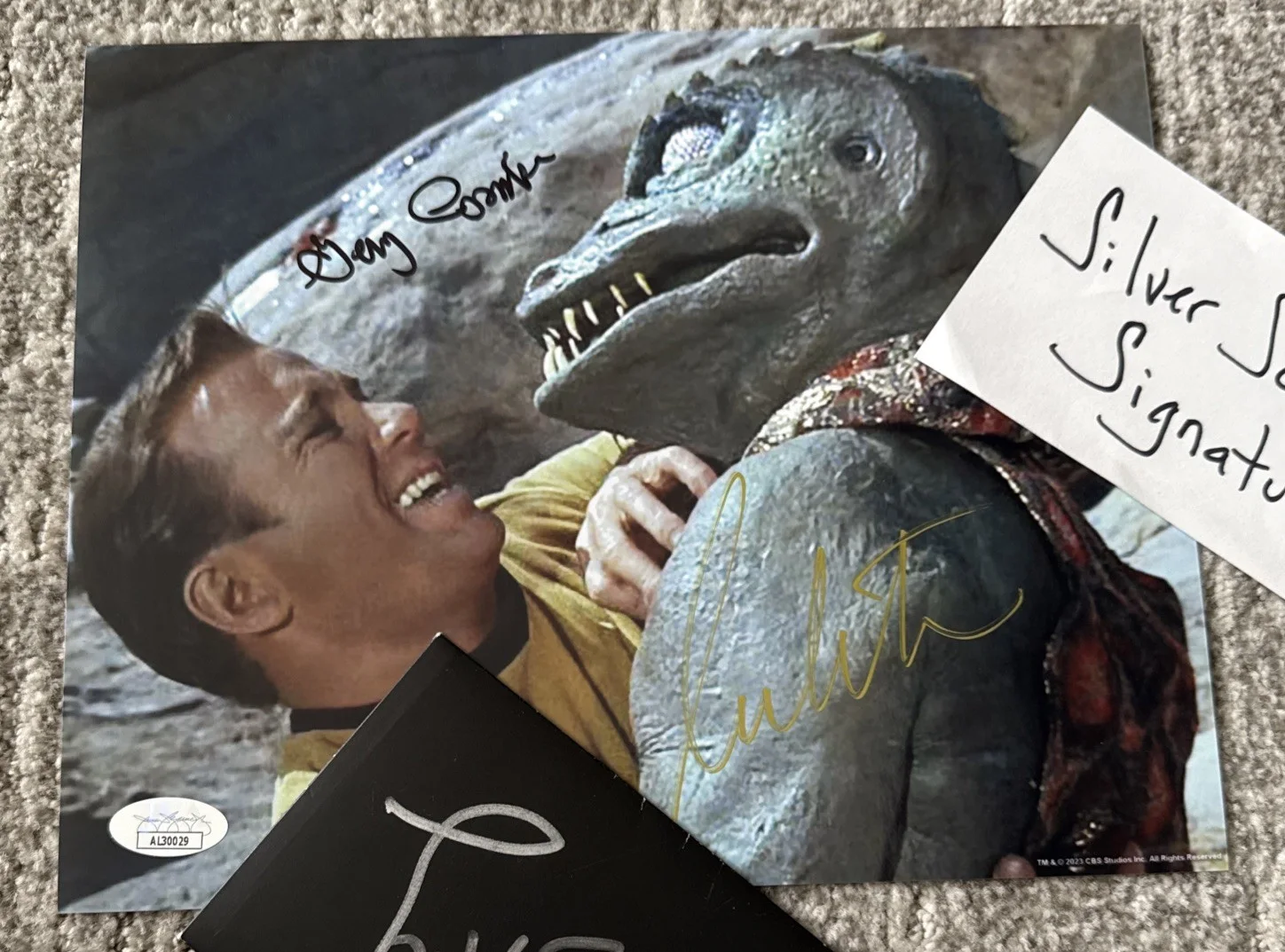 DUO SIGNED Gary Combs William Shatner AUTOGRAPHED 8x10 PHOTO JSA Star Trek, image 3