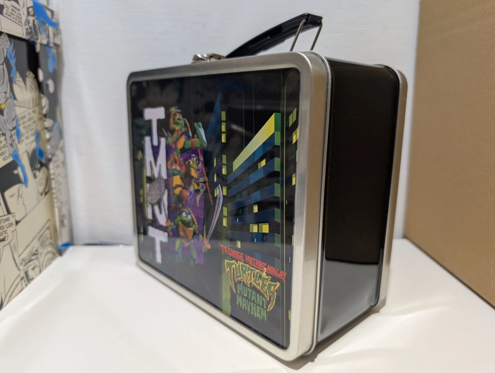 Teenage Mutant Ninja Turtles RARE Movie Promo Lunch Tin Box & Travel Mug TMNT, изображение 3