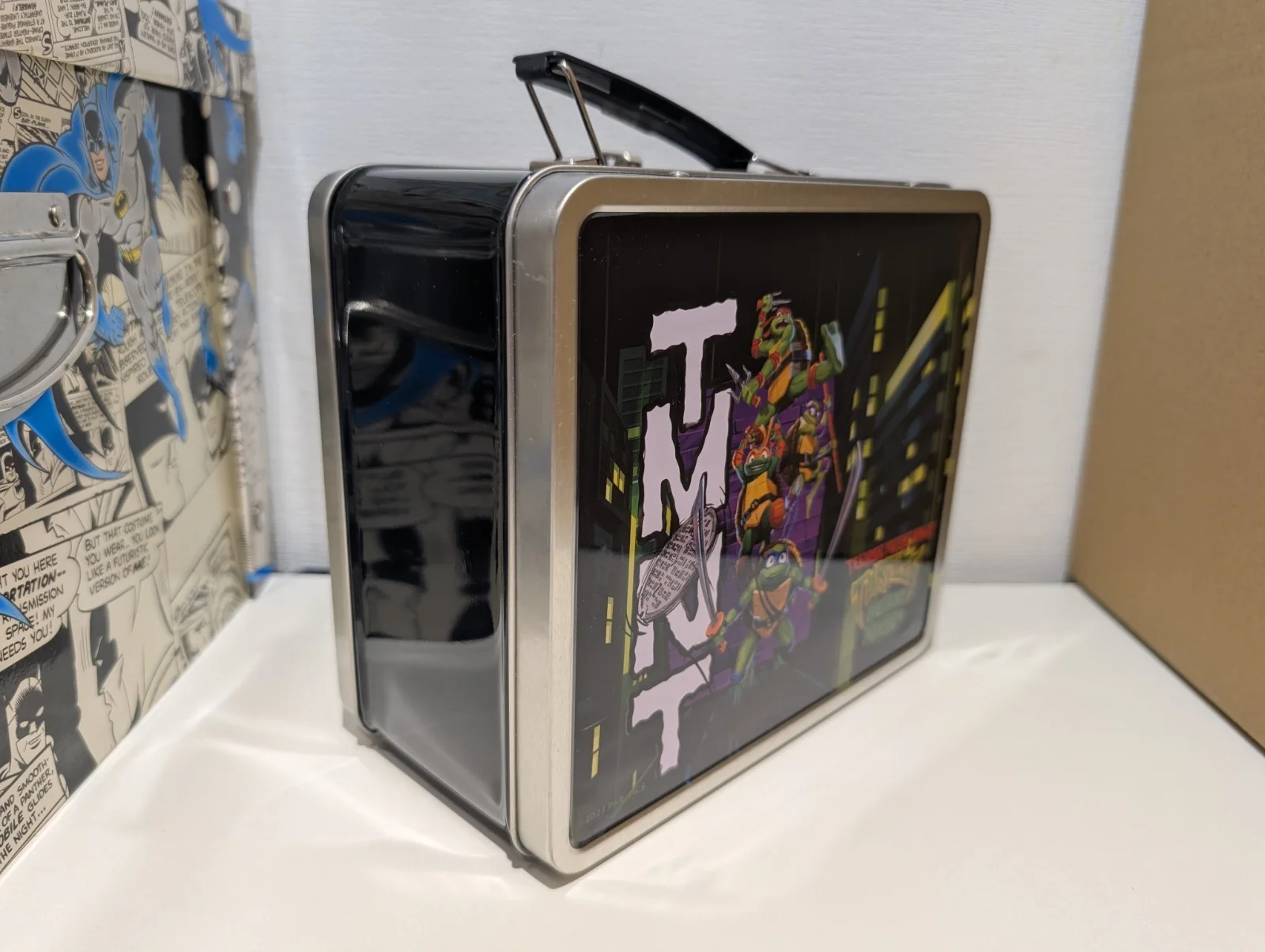 Teenage Mutant Ninja Turtles RARE Movie Promo Lunch Tin Box & Travel Mug TMNT, изображение 4