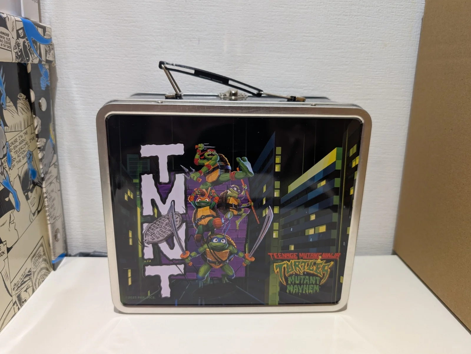 Teenage Mutant Ninja Turtles RARE Movie Promo Lunch Tin Box & Travel Mug TMNT, изображение 5