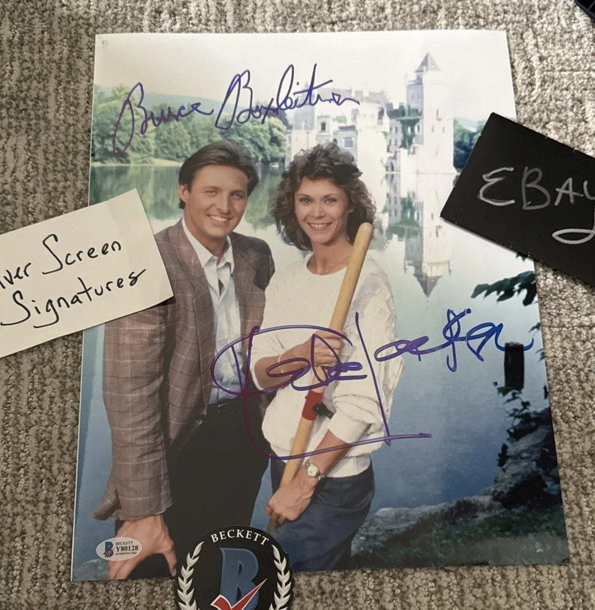 BRUCE BOXLEITNER, KATE JACKSON — BRUCE BOXLEITNER & KATE JACKSON Signed 11x14 Photo SCARECROW Autograph BAS COA, изображение 3