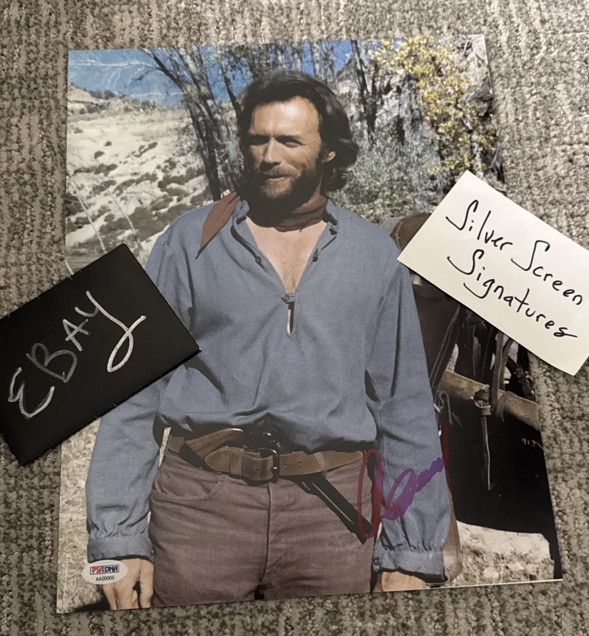 Clint Eastwood — Clint Eastwood In-Person 11x14 Signed PHOTO COA PSA PSA/DNA, изображение 2