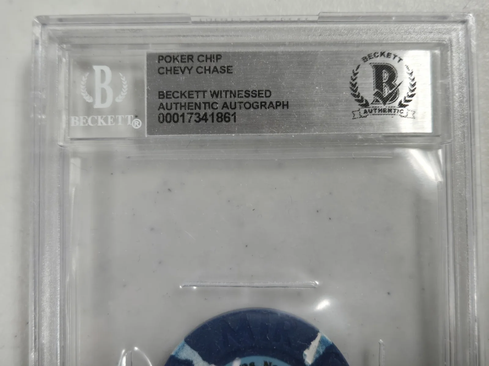 Chevy Chase — Chevy Chase Signed Mirage Casino Poker Chip Vegas Vacation Beckett W Auto Encap, изображение 2