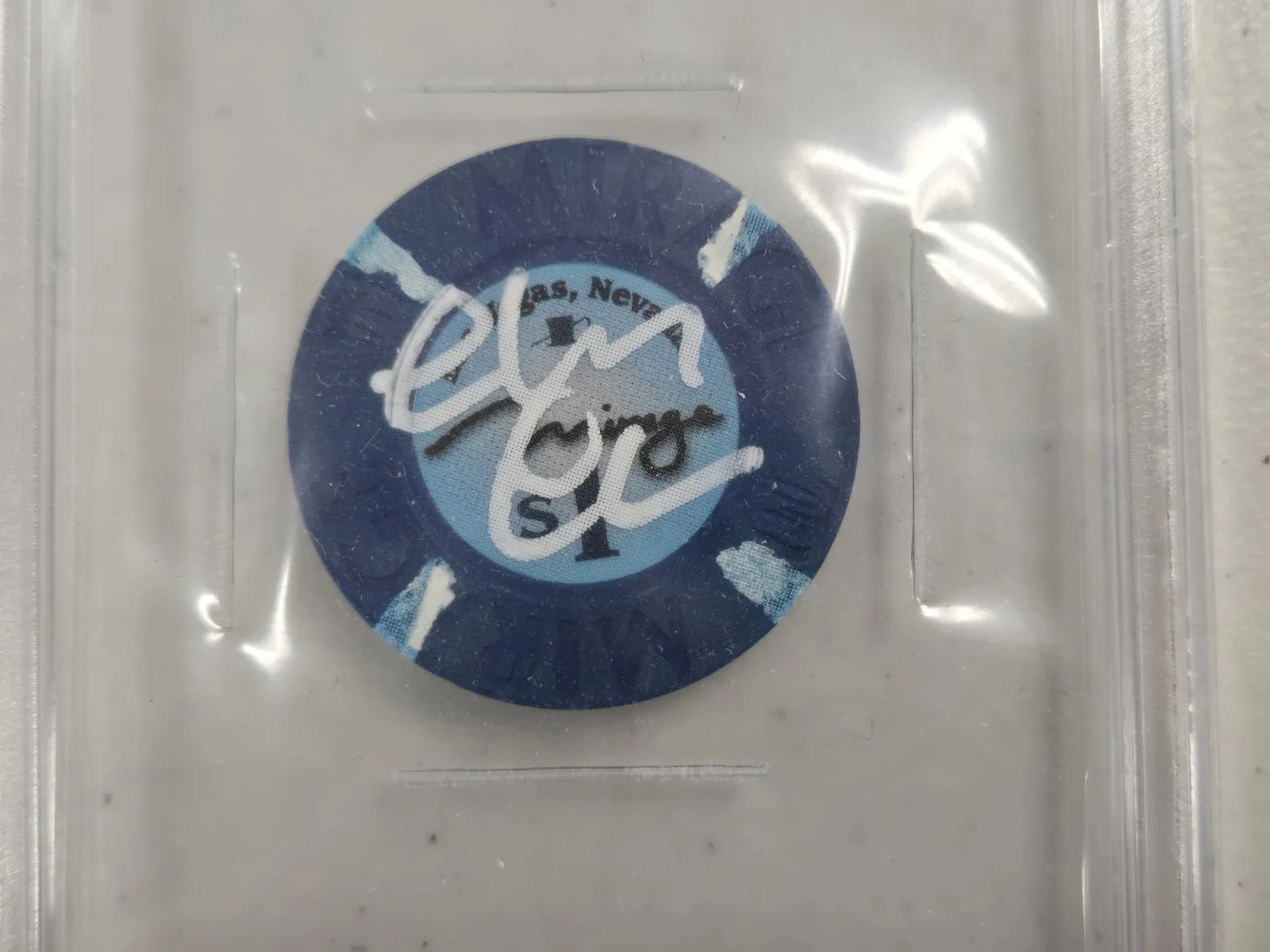 Chevy Chase — Chevy Chase Signed Mirage Casino Poker Chip Vegas Vacation Beckett W Auto Encap, изображение 3