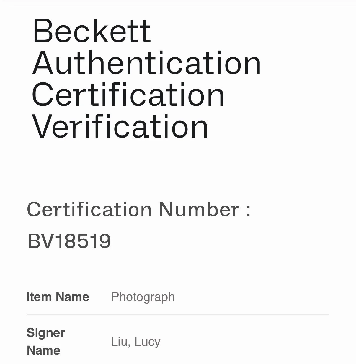 Lucy Liu — LUCY LIU SIGNED AUTOGRAPH 11x14 KILL BILL BECKETT COA BV18519, image 4