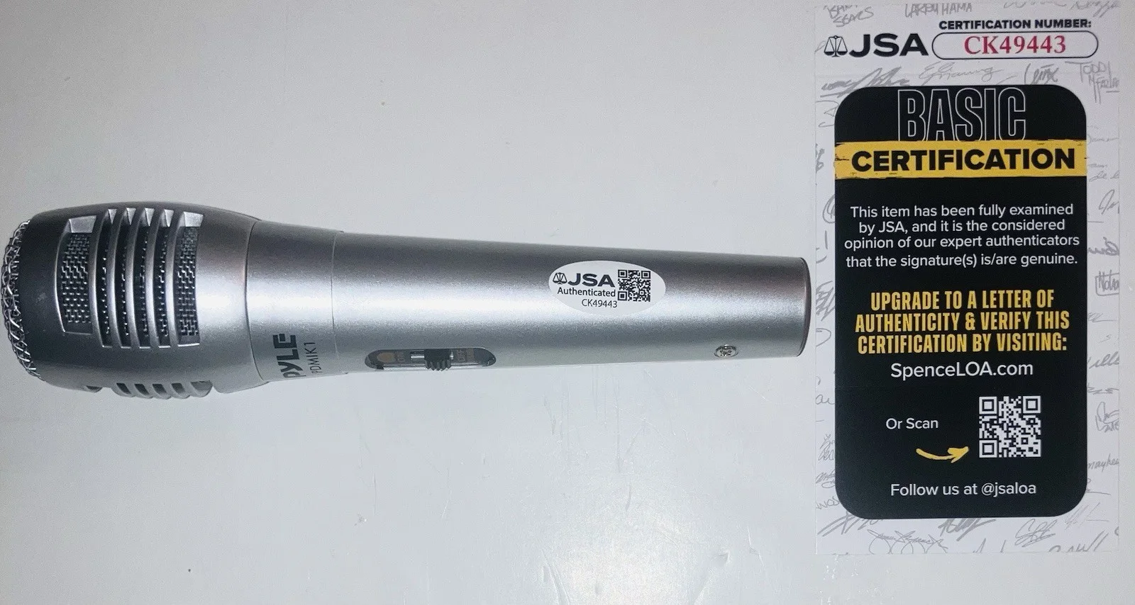 SONNY SANDOVAL POD BAND SINGER SIGNED AUTOGRAPHED MICROPHONE JSA COA VERY RARE!, image 2
