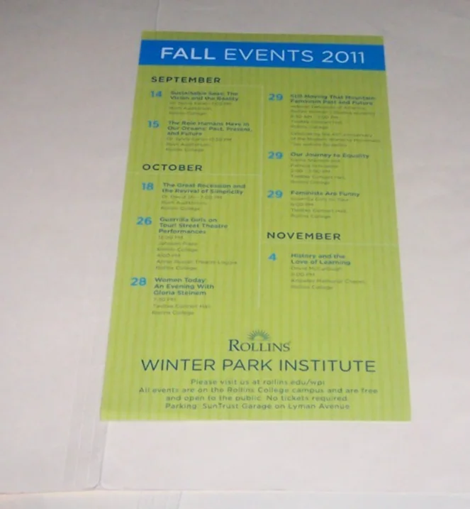 GLORIA STEINEM PAT SCHROEDER DECEASED SIGNED AUTOGRAPHED ROLLINS COLLEGE, image 2