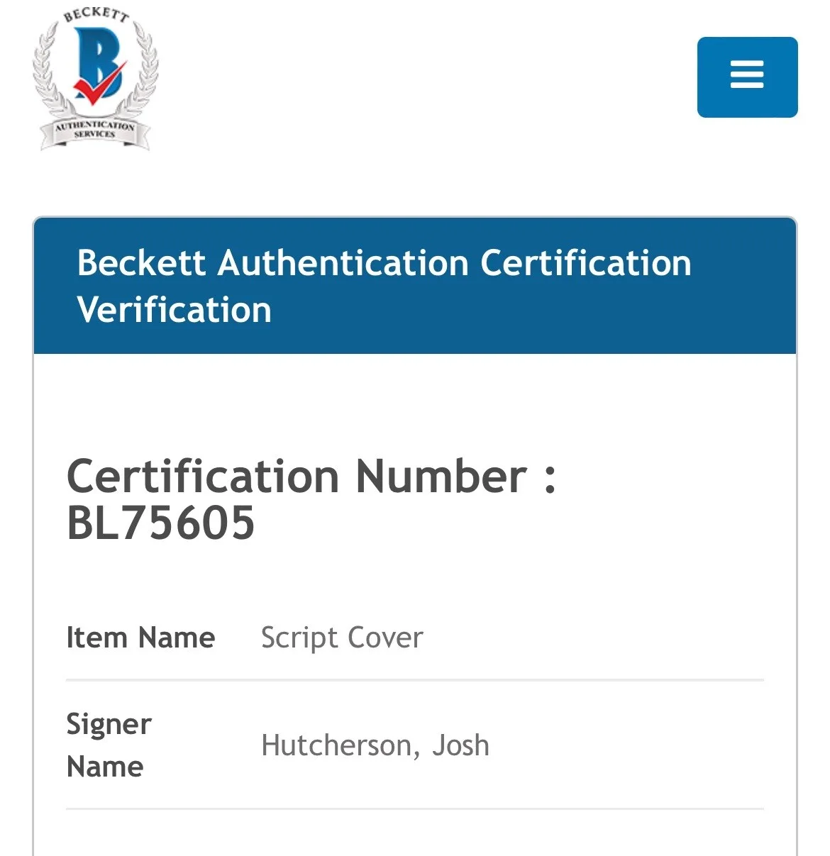 Josh Hutcherson — JOSH HUTCHERSON SIGNED 8.5x11 FIVE NIGHTS AT FREDDY’S SCRIPT COVER BAS #BL75605, image 3
