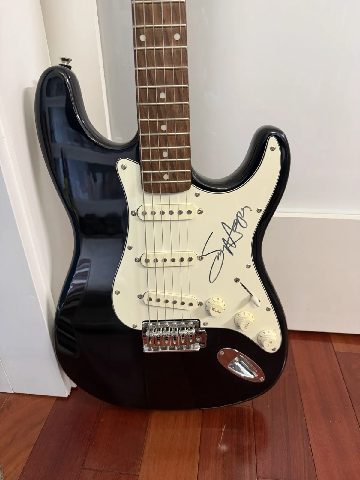 Sammy Hagar Signed Galveston Black Strat-Style Electric Guitar COA, изображение 2