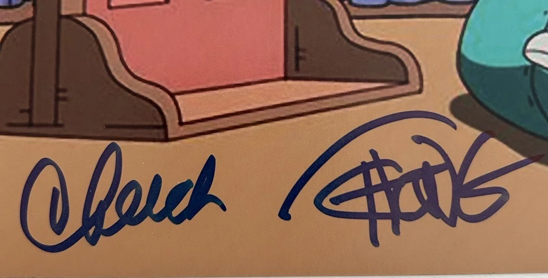 Cheech, Chong — Tommy Chong And Cheech Maren Signed 8X 10 “The Simpsons” Photo W/ COA JSA, image 2